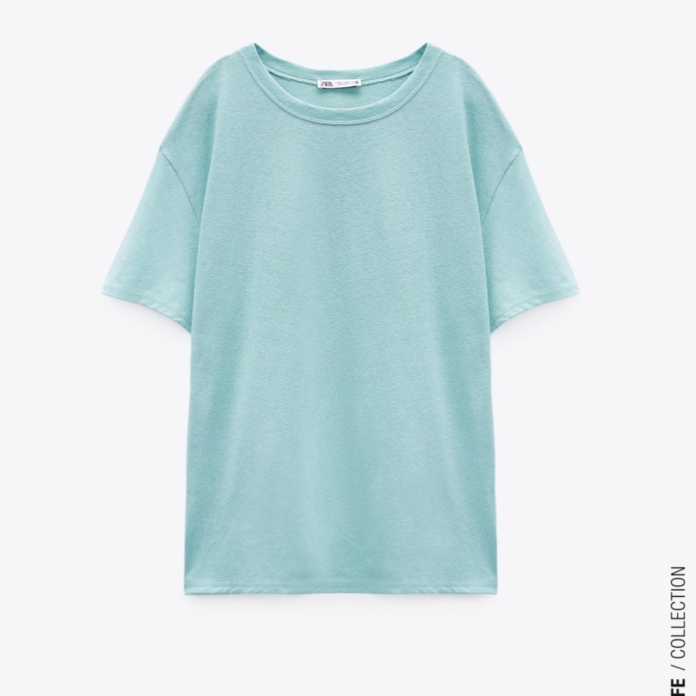 Zara Linen Blend T-shirt - Picture 6 of 9